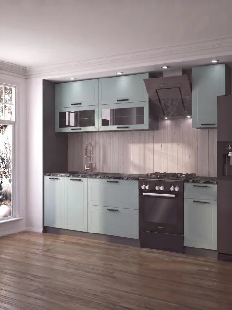Кухонный гарнитур 2м (к.2) Монако шарли бриз, графит, МИФ